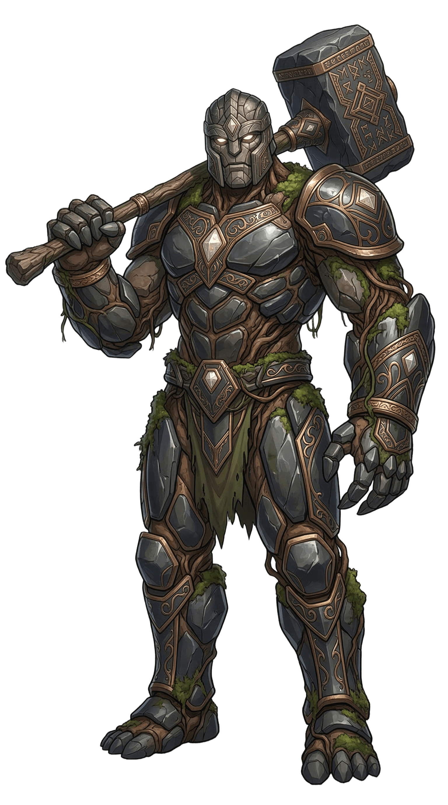 Golem de Terra nas ruínas de Krath